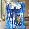 FC Porto Theme Blanket Soft Flannel Blanket Plush Throw Blanket Cozy Sofa Bed Blanket for Home Decor