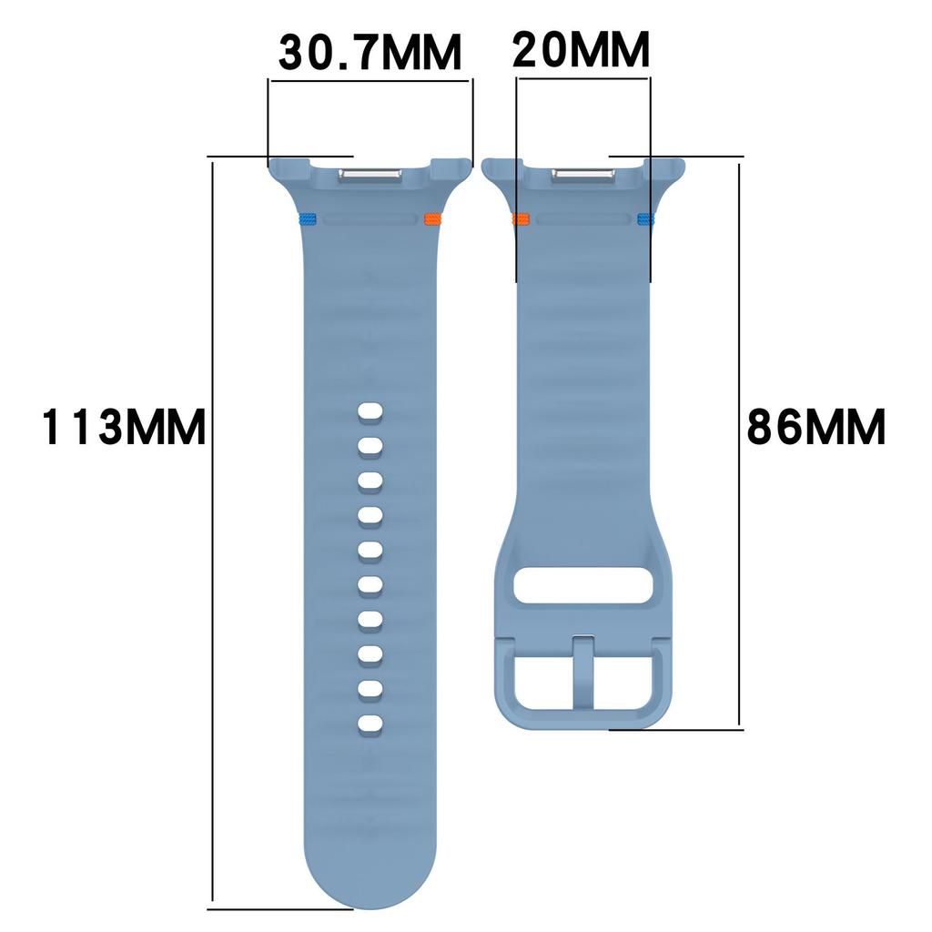 Samsung Watch 8 Silicone Strap: Classic Day Buckle Wristband for 40/44mm