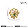 5/8Pcs Vintage Flower Enamel Charm Pendant Stainless Steel Drop Oil Floral Beads For Diy Necklace Bracelet Jewelry Making