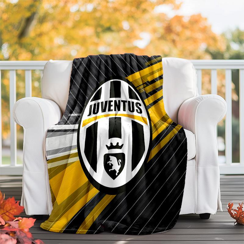 1pc Juventus Theme Blanket - Digital Print, Polyester, Cozy for All Seasons, Perfect for Outdoor, and Travel