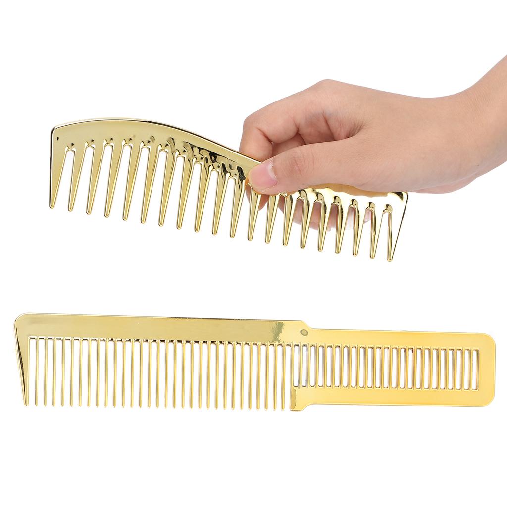 Haarschneidekamm für Friseursalons, breiter Zahnkamm für alle Haartypen, Gold