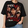 2026 T-shirt Bangtan BTS V Vintage Chaud Y2K Coton Gothique T-shirt Oversize Unisexe Décontracté Lâche Manches Courtes Col Rond Hauts d'Été