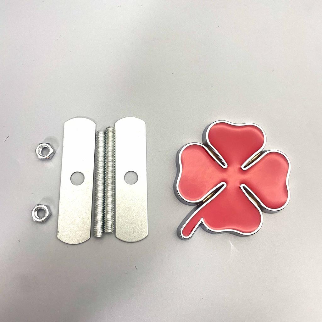 Clover Emblem Car Logo-Suitable For Giulia Stelvio Alfa Romeo Giulia Stelvio Junior Tonale Front Hood Grill Badge Emblem Car Body/Car Windows Sticker