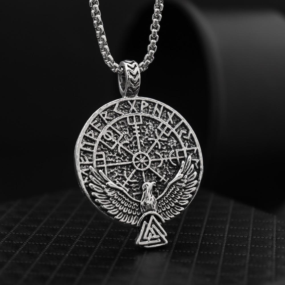 

Ретро кулон в виде орла викинга для мужчин, хип-хоп панк ожерелье