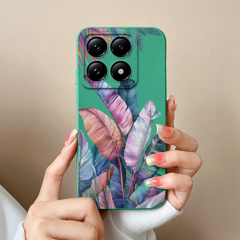 Weiche neue Hüllen für Xiaomi 14T 15 Pro Capa Hübsche Wolkenblumen Stilvoller Schutz aus flüssigem Silikon Langlebiger Anti-Tropfen für Xiaomi Shell Back Covers