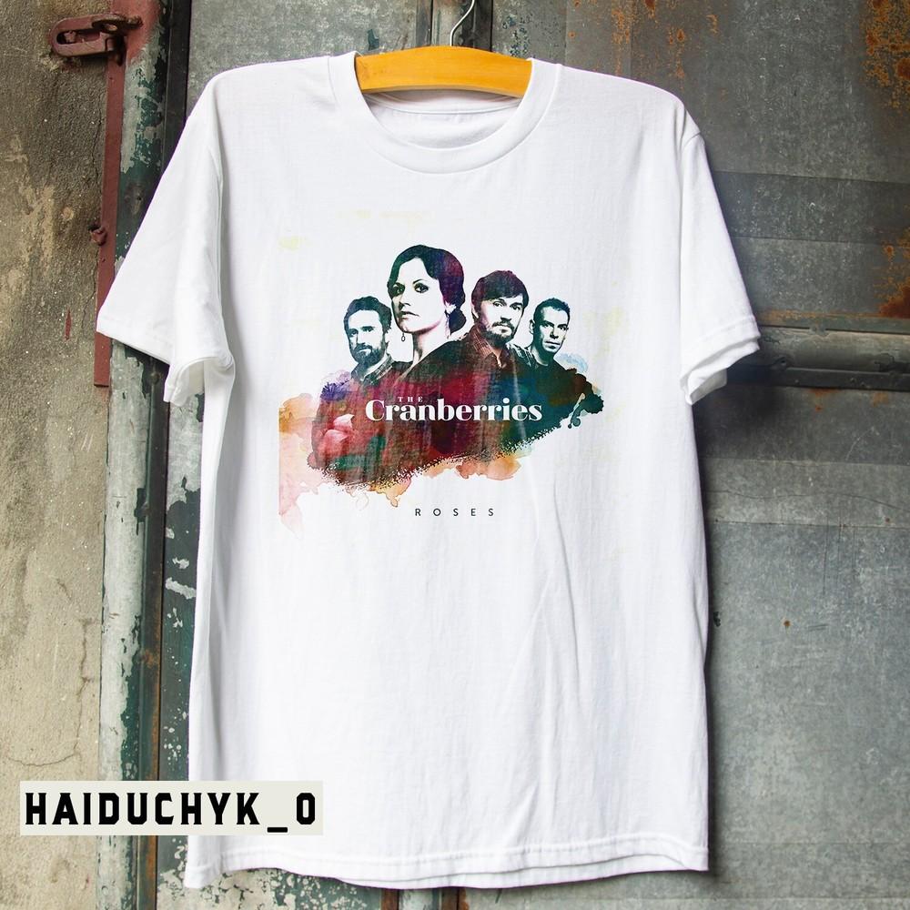 The Cranberries Розы Унисекс Белая Футболка Размер S-5XL Унисекс Футболка XL