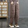 Dames Winter Retro Ruit Katoen Donsbroek - Winddicht, Warm, Losse Pasvorm, Grote Maten (2026)