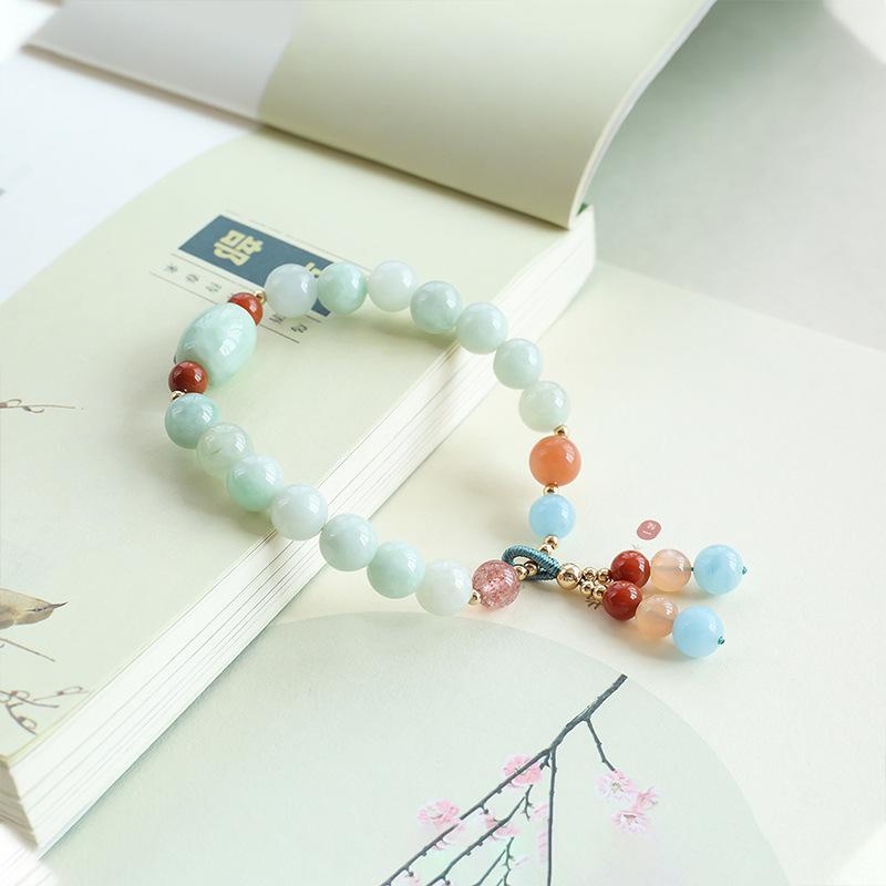 Natural Crystal Bracelet Diy Handmade Hetian Jade Bracelet Accessories Nanhong Jewelry Accessories