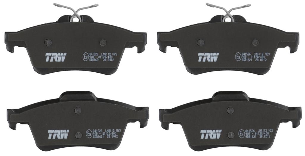Trw Gdb1621 Trw Brake Pads Rear Without Sensor