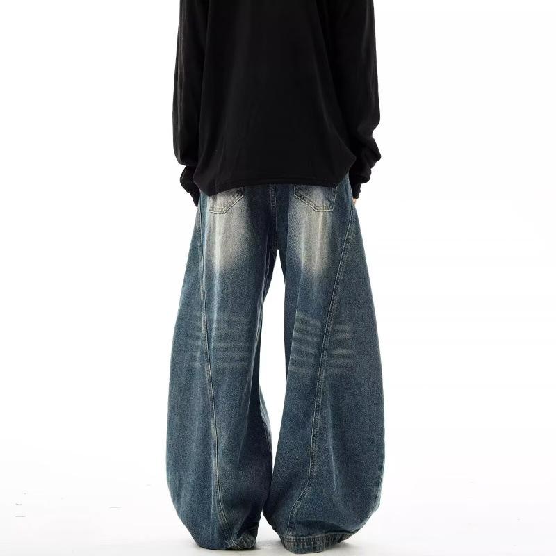 JYL Unisex Bootcut Jeans American Vintage Washed European Cross-Border Denim L бездна
