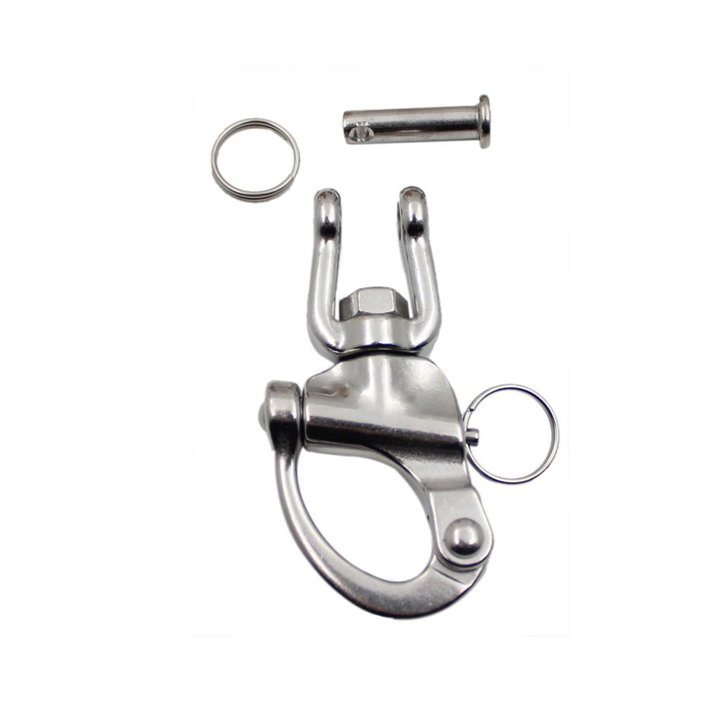 Swivel Eye Snap Shackle Quick Release Bail Rigging Sailing Boat Marine Clip