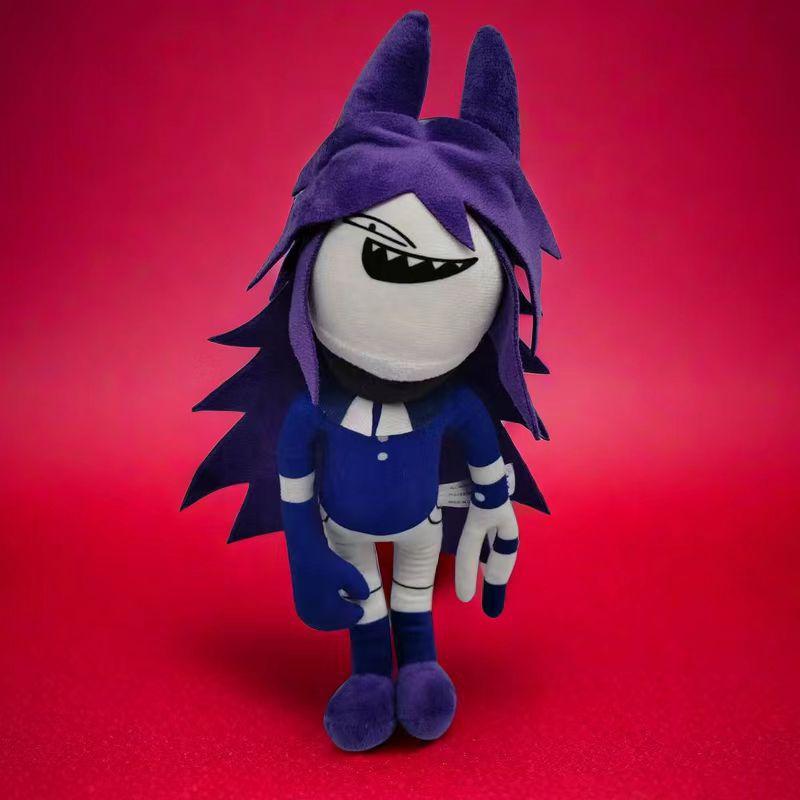 Fundamental Paper Education FPE Peluche Lupo Viola Capelli Bianchi Studente A+ Morbido Peluche Personaggio di Gioco Regalo Per Fan Decorazione da Collezione Regalo