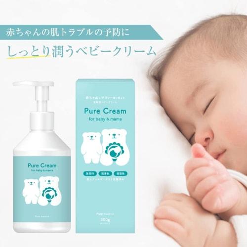 Purematelier Baby Cream, Moisturizing, Large Capacity, 300g, Pump, Body Cream, Ceramide, Amino Acid, Additive-Free, Face, Body, Sensitive, Dry Skin, C