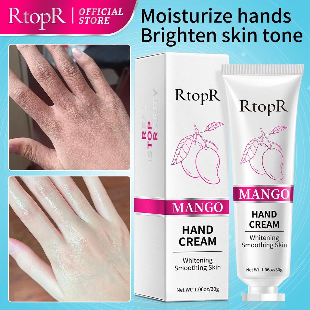 RtopR Mango Moisturizing Repair Hand Cream Anti-aging Hyaluronic Acid Whitening To Improve Wrinkles Repair Dull Rough Full Elasticity