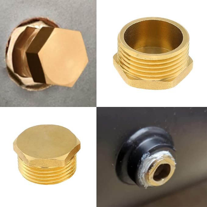 1/2'' 3/4'' 1 Inch Female/maleThread Pipe Cap Plug Copper Water Tube End Cover Plumbing Fitting