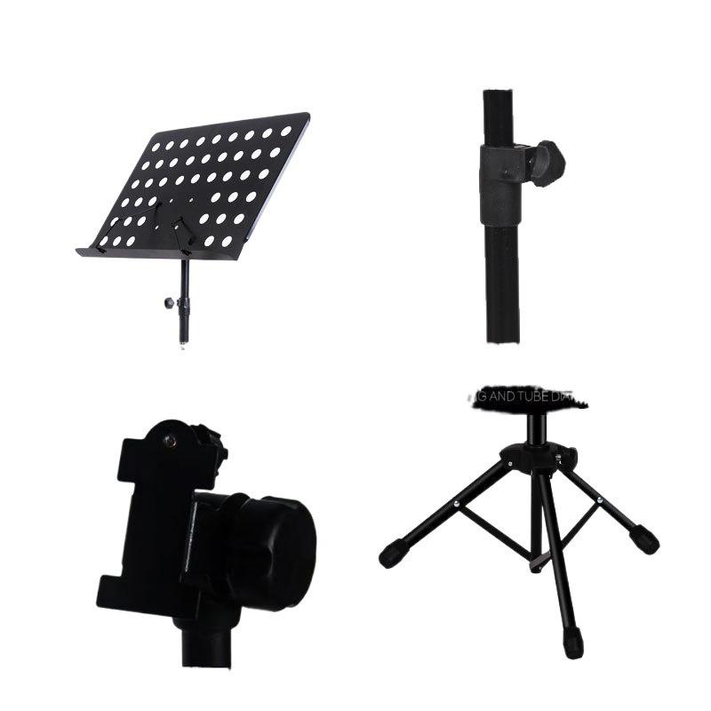 Bärbart hopfällbart höjdjusterbart notställ för gitarr, fiol, guzheng, erhu och mer