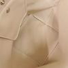 Used AUTHENTIC Herve Chapelier Luxe Boat-Shaped Tote Bag L Beige Cotton