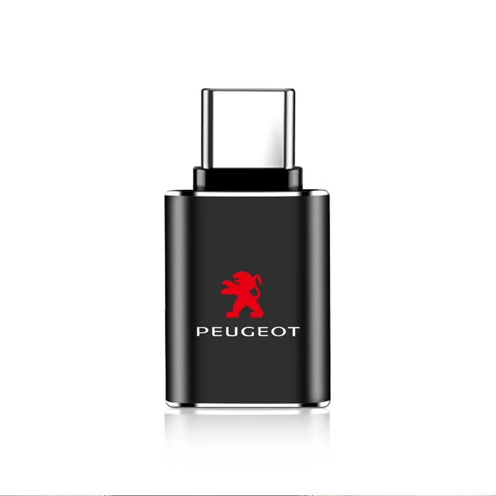 Car Sticker 2025 Hot OTG Adapter Car USB Data Cable Converter Type C Mobile Phone Charging Cable Charger For Peugeot 207 3008 20