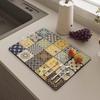 American retro kitchen countertop drain pad, diatomaceous earth absorbent pad, quick drying waterproof anti slip pad