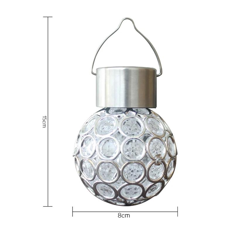 Outdoor Solar LED Hanging Lantern, Waterproof Hollow-Out Ball Lamp for Garden, Yard, and Patio Decoration