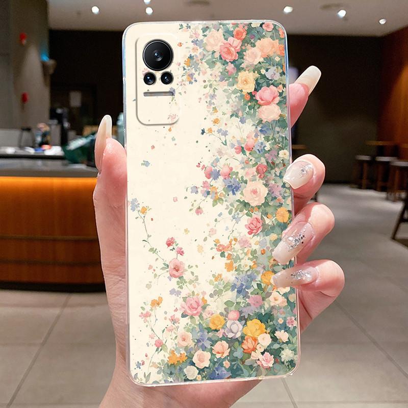 Phone Case For Xiaomi Civi 1 1S 5G Casing Clear Fashion Butterfly Flowers Soft TPU Silicone Cover For Xiaomi Civi1 Civi1S Case