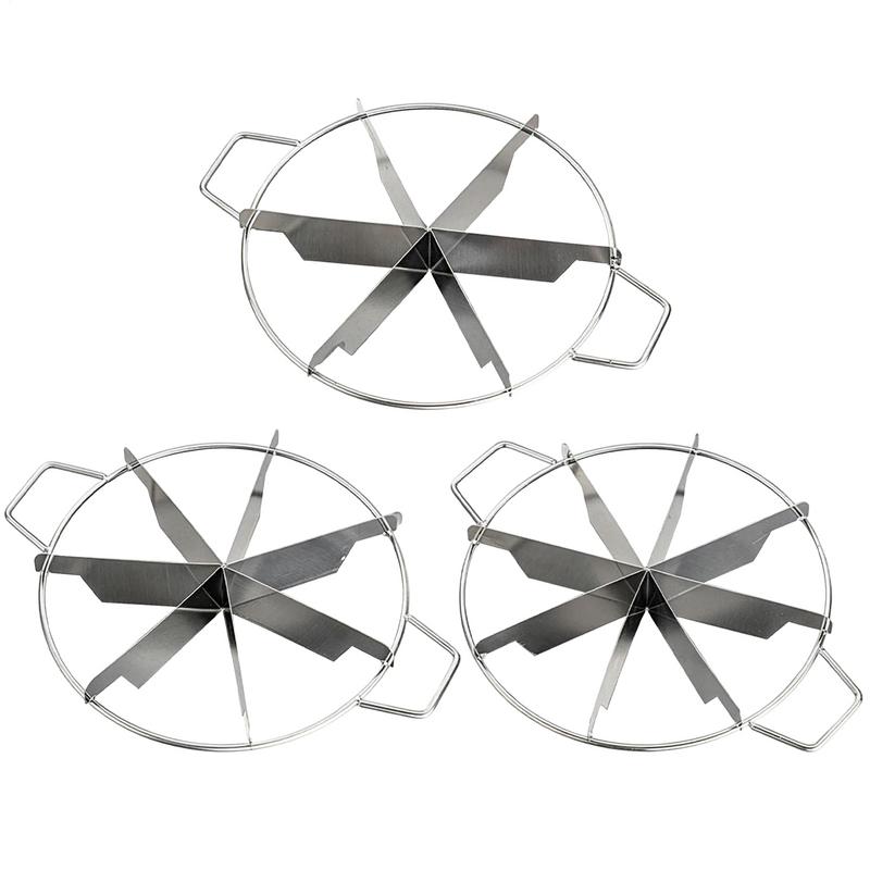 Stainless Steel Cake Cutter Slicer Pizza Pie Cutter 6/7/8 Equal Portion Marker Round Bread Divider Pastry Cheese Pizza Cutter