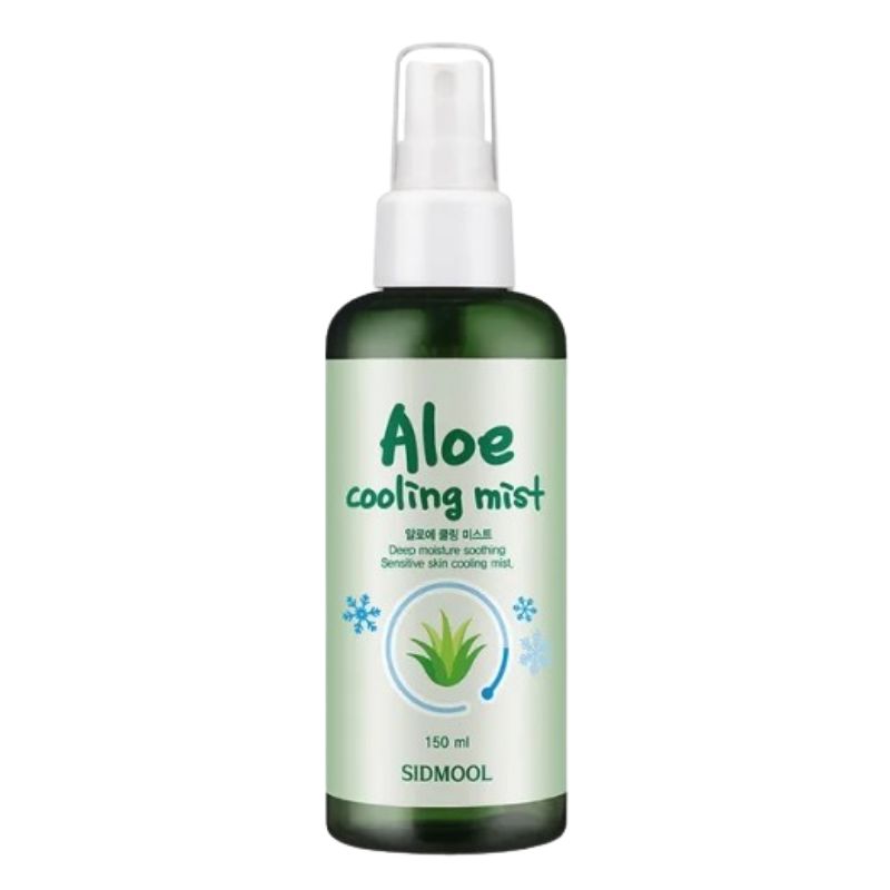 SIDMOOL Aloe Cooling Mist 150ml Aloe Vera Leaf Water 43% Houttuynia Leaf Water 10% Face Body Scalp Mist