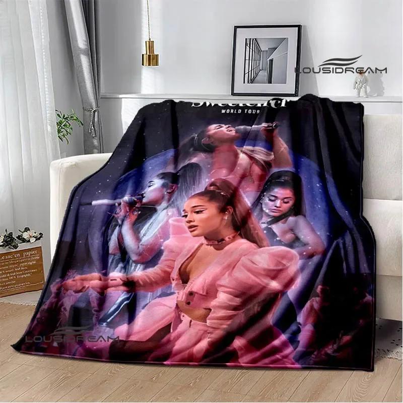 Singer Ariana Grande Printed Blanket Warm Flannel Blankets Soft And Comfortable Home Travel Blanket Bed Linings Birthday Gift