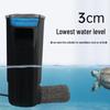 Schildkrötentank mit niedrigem Wasserstand und leisem Wasserfallfilter