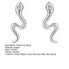 1 Pair Ear Studs Temperament Minimalist Shiny Cubic Zirconia Inlaid Geometric Dress Up Gift Women Snake Stud Earrings Cartilage