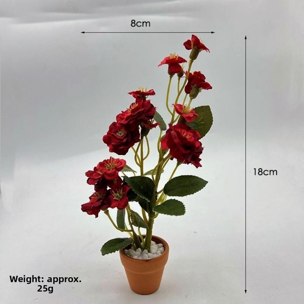 1:12 Dollhouse Miniature Simulation Vase 8 Styles Finished Flower Miniature Dollhouse Decorations