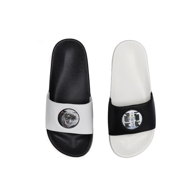 Li Ning Quiet Slide Slippers Women's Black White Yin Yang AGAP012-7