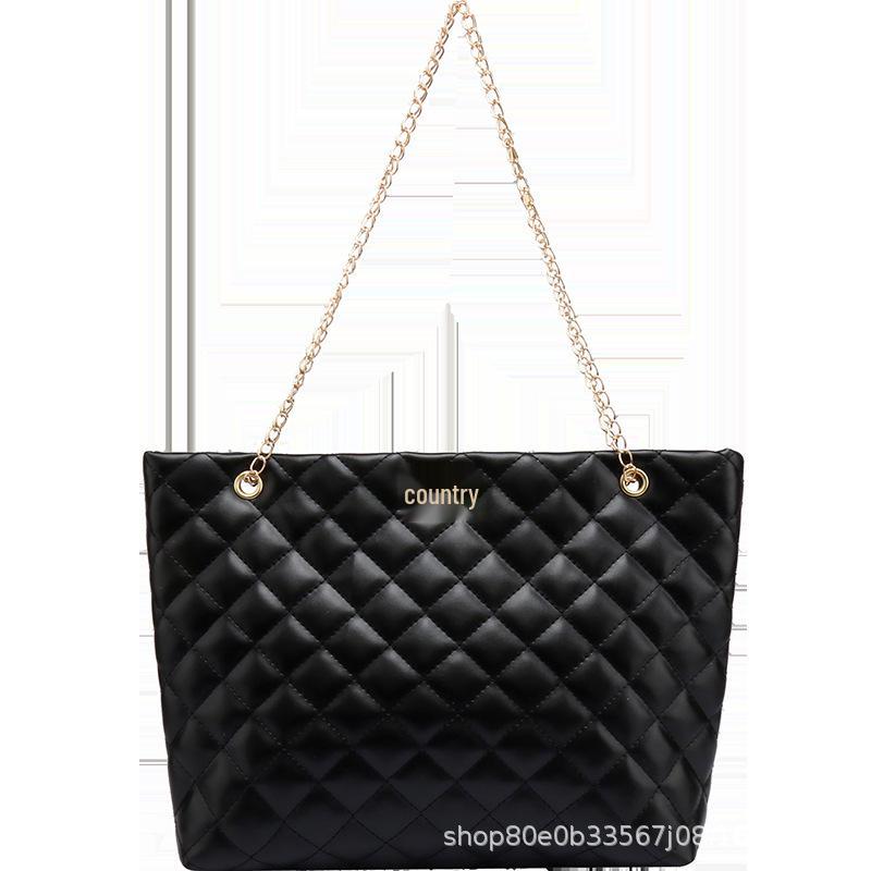 Koreansk stil dame brodert tote bag - Skulderveske med stor kapasitet (2021)