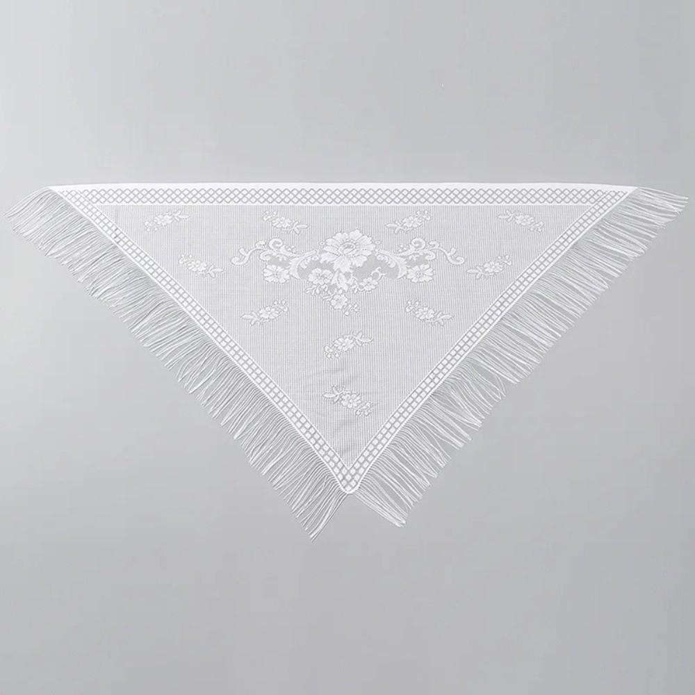 Elegant Embroidery Shawl Solid Color Tassel Kerchief Trendy Triangle Scarf  Women Accessories