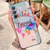 Travel Airplane Route Phone Case For Samsung S25 Edge 24 23 22 21 20 Ultra Plus Fe Galaxy A54 53 34 25 16 Silicon Cover