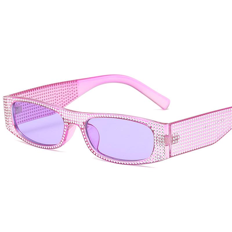 Retro Square Rhinestone Sunglasses – European & American Trend