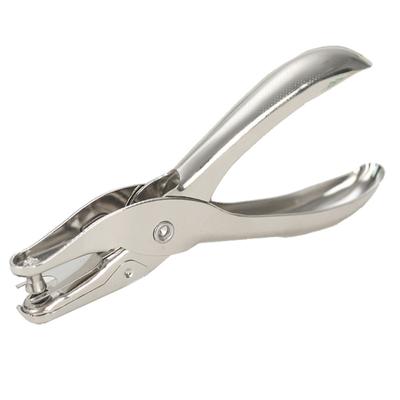 Metal Punch Pliers Single-hole 6mm Hole Puncher 1-8 Pages One-handed Punching Mark Tool