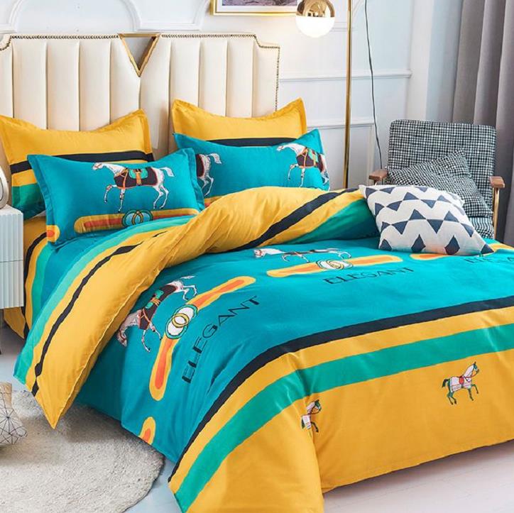 Buy 4pc Bedding 1.5/1.8/2m Cotton Bed Sheet Quilt Cover Pillowcase Set