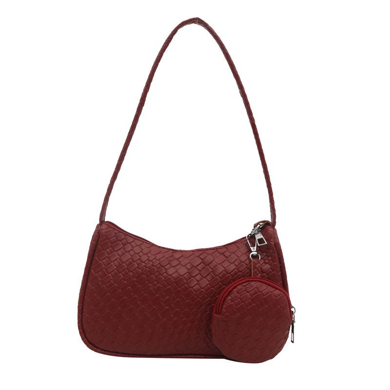 Niche woven bag women's spring popular crossbody bag foreign style fashionable and elegant one-shoulder underarm bag