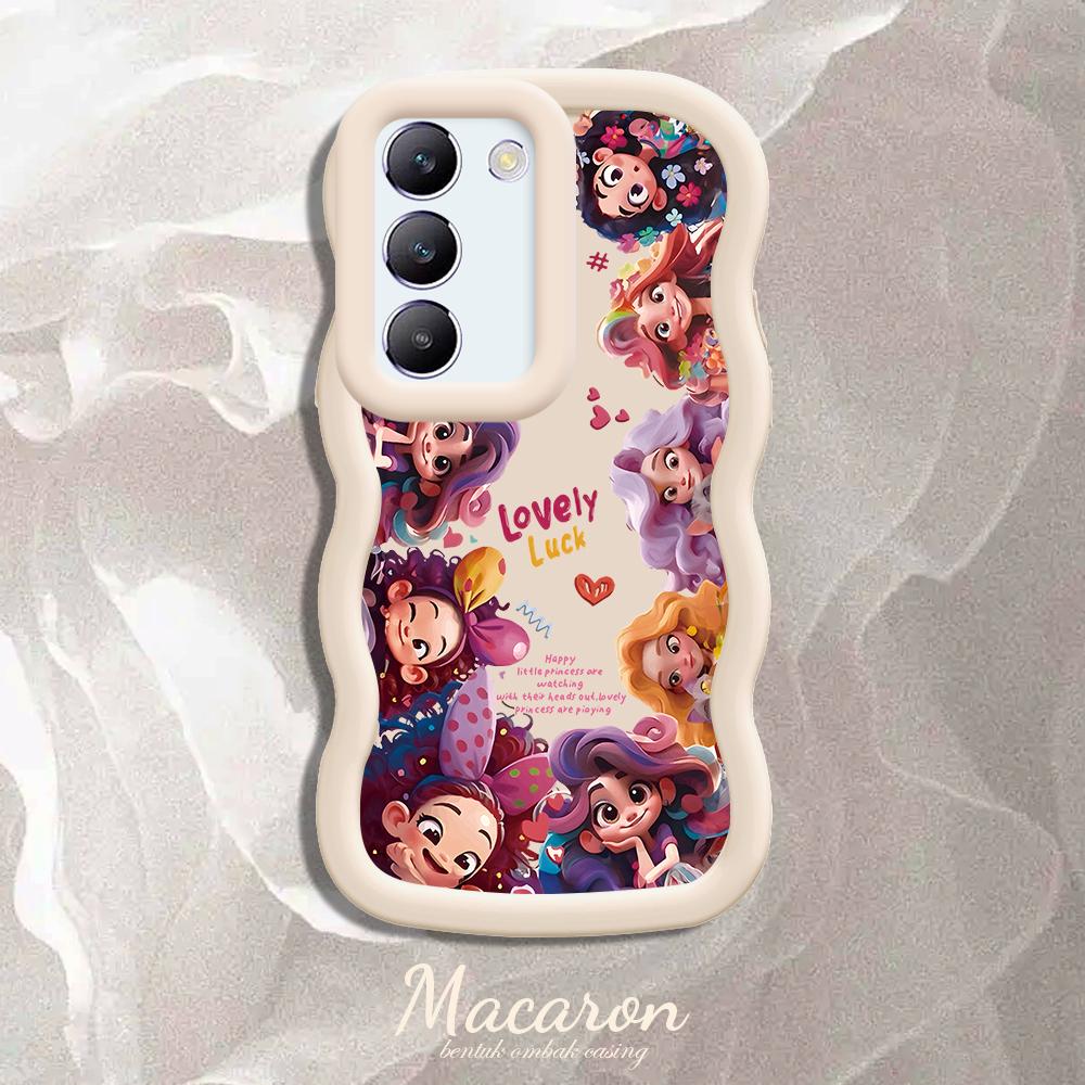 

Окрашенный узор Big Wave Edge Мягкий силиконовый материал Macaron чехол для телефона противоударный защитный резиновый чехол для OnePlus Vivo Motorola Moto Vivo Y03 белый