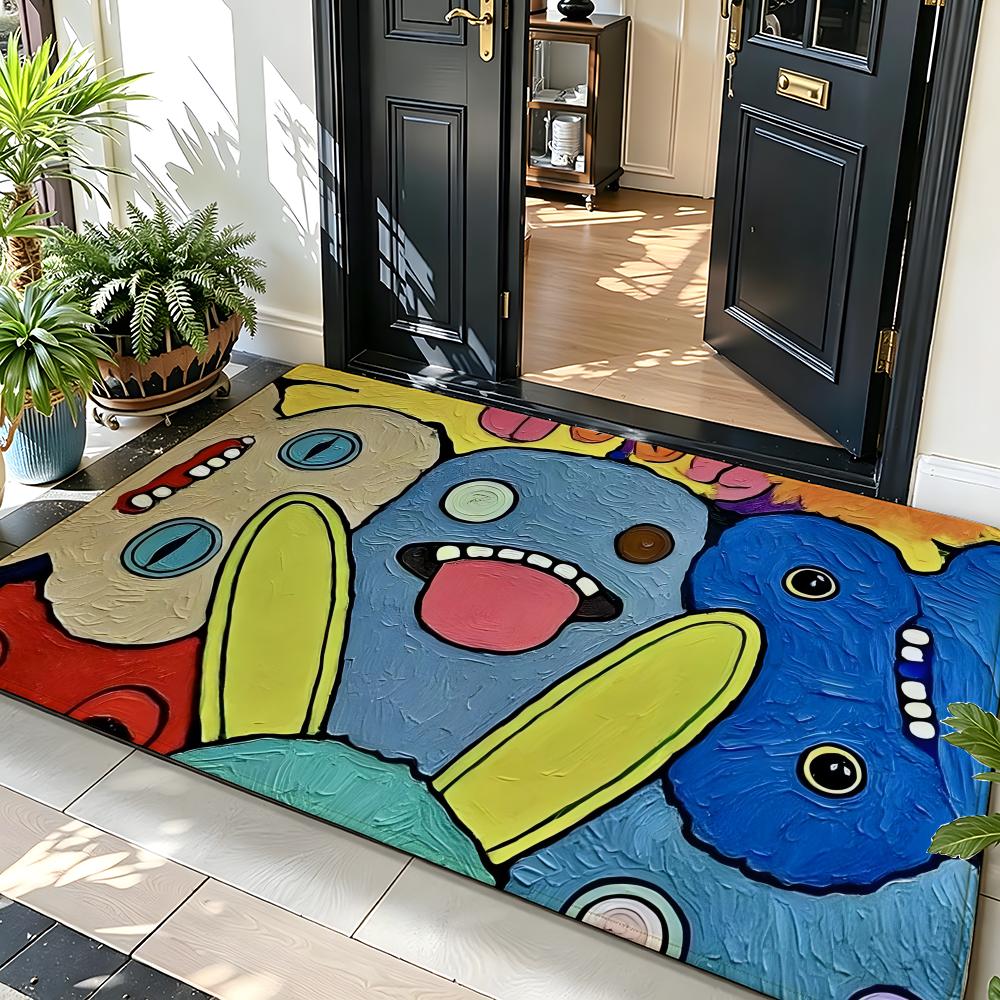 Toy F-Fuggler Floor Mat Soft Flannel Entrance Door Mat Non Slip Absorbent Bathroom Bedroom Floor Rug