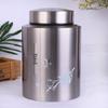 Engraved Stainless Steel Tea Storage Jar for Black, Green, and Flower Tea - Sealed Gift Packaging