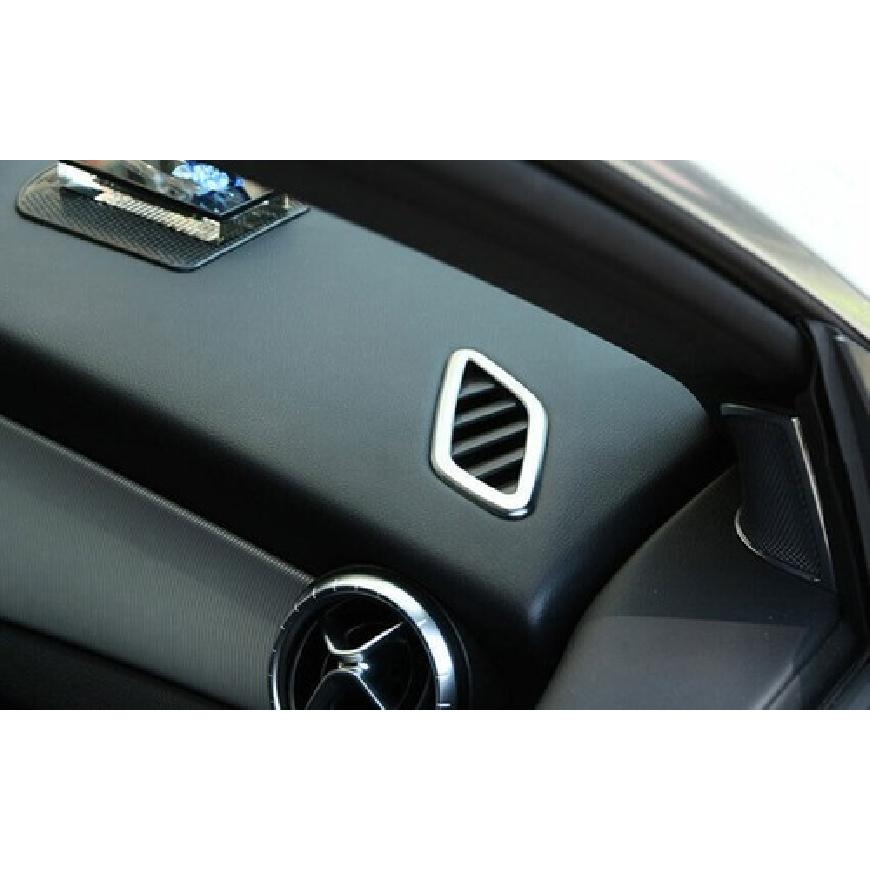 Cover Trim Matte Silver Dashboard Side Outlet Vent ABS For Benz GLA CLA 2013-19