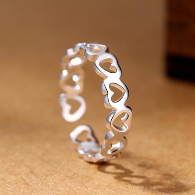 925 Sterling Silber Herz Ringe für Frauen Luxus Qualität Schmuck Zubehör