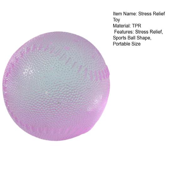 Clear Sports Ball Squeeze Toy Stress Relief Mini Basketball Baseball Football Soccer Fidget Toy Decompression Stress Ball Sports Lover Gift