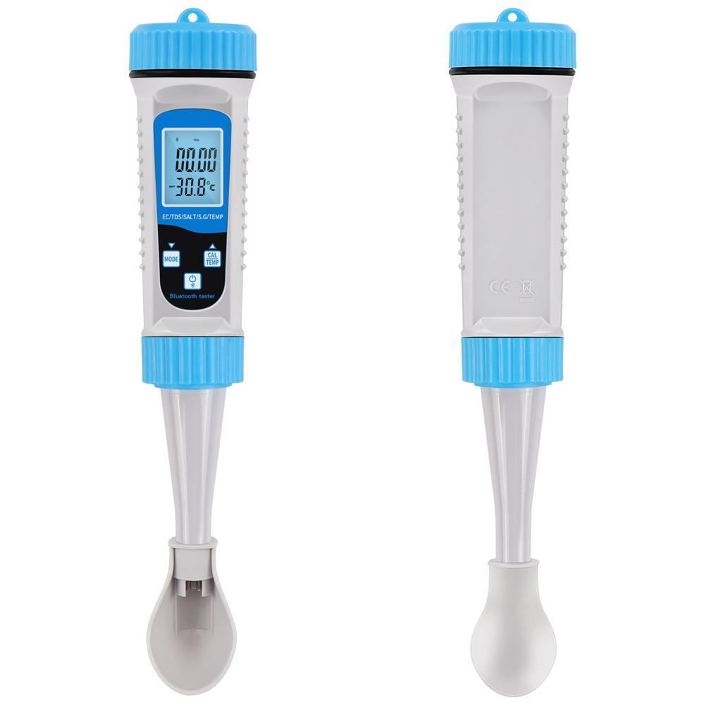 Smart 5 in 1 Salinity EC TDS Temp pH Meter Bluetooth Water Quality PH Tester APP Control for Aquarium Swimming Pool Fish Tank