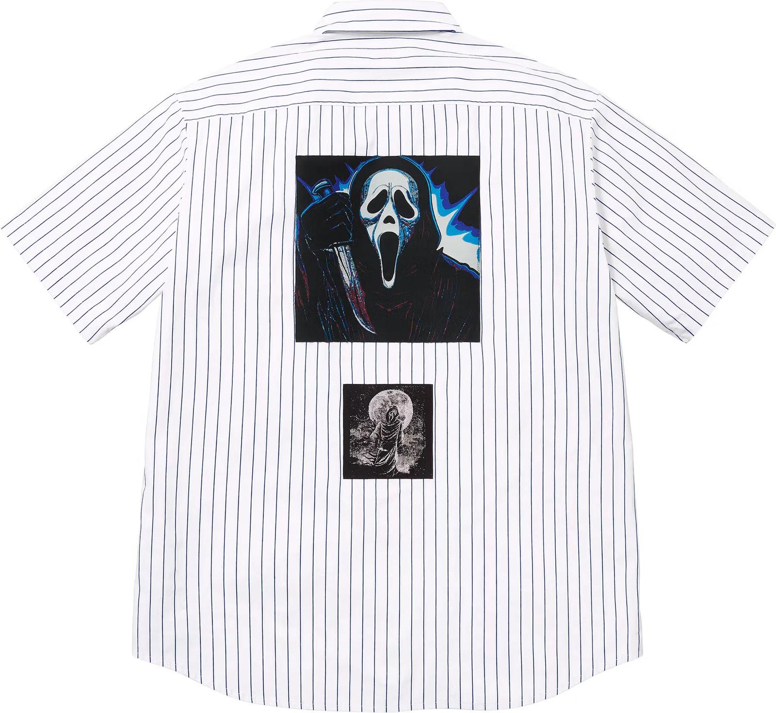 815742 Supreme Ghostface S/S Work Shirt Stripe XL