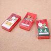 Advent Calendar Wooden Merry Christmas Ornaments Decorations for Home Xmas Table Decor New Year Cute Office Desk Accessories