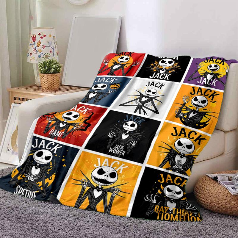 1pc Nightmare Before Christmas Soft Throw Blanket Flannel All Season Light Weight Living Room/Bedroom Warm Blanket. M7290131