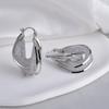 2026 European Elegant Mesh Crystal Hoop Earrings - Luxury Sparkling U-Shaped Ear Buckles for Women Niche Design Jewelry